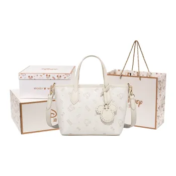 Disney Mickey Series PU Small Tote Handbag, Shoulder Bag Crossbody Bag Regular Women's Pink/White
