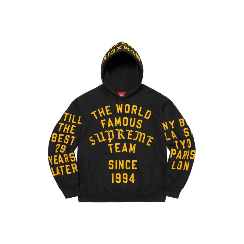 Supreme Team Flocked Hooded Sweatshirt-0