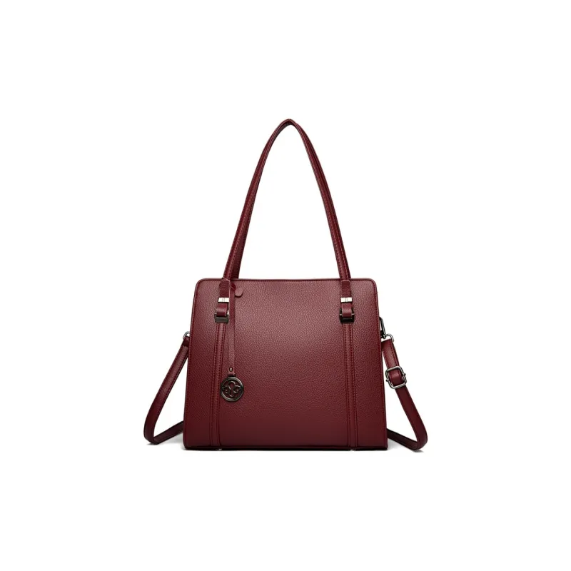 JIEXINI PU Crossbody Bag Shoulder Bag Women's Khaki Black/Burgundy-2