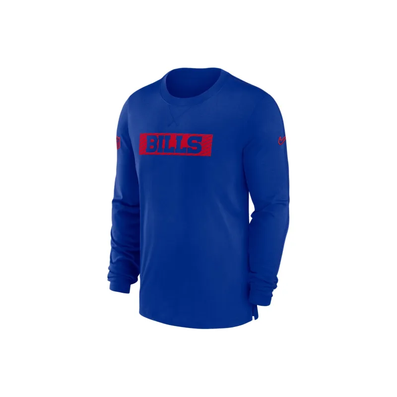 Nike Buffalo Bills Sideline Player Team Issue Men's Nike Dri FIT Long Sleeve Top-0