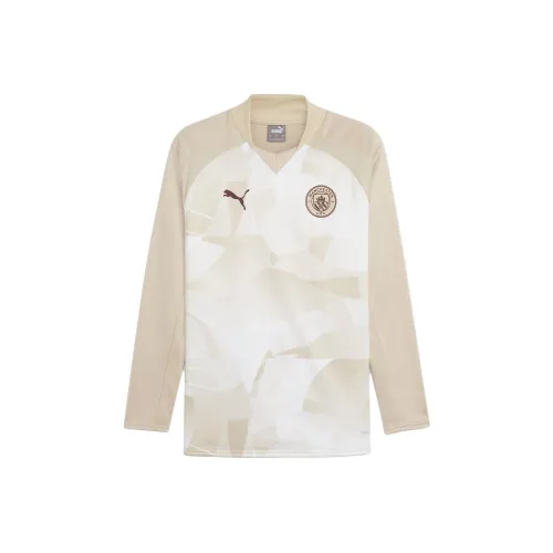 PUMA MCFC PREMATCH LS SWEAT TOP Sweatshirt Men's Apricot