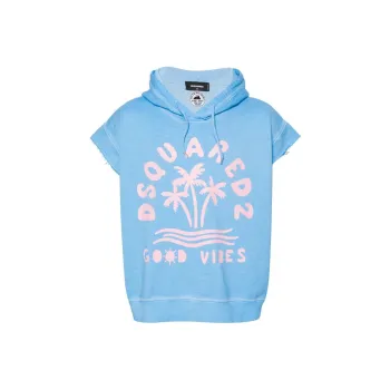 DSQUARED 2 Adriana Short-Sleeved Drawstring Hoodie