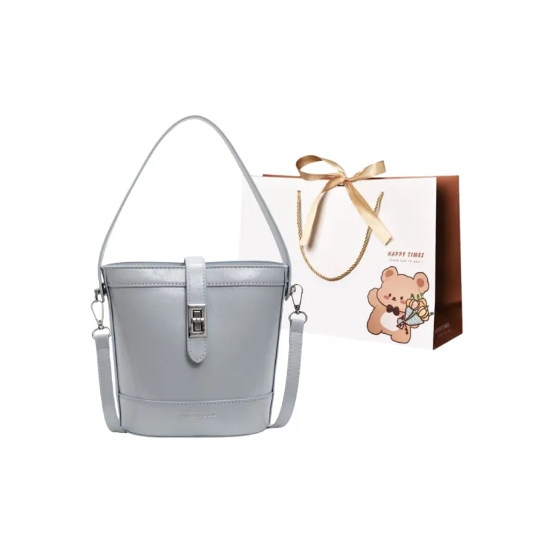 ERANGBEAR PU Bucket Bag, One Shoulder Handbag Women's Multicolor-2