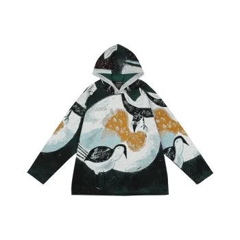 Thankque Crane-painted Unisex Sweatshirt