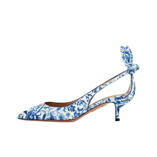 AQUAZZURA Bow Tie Slim Heel High Heels 5cm Women's Blue