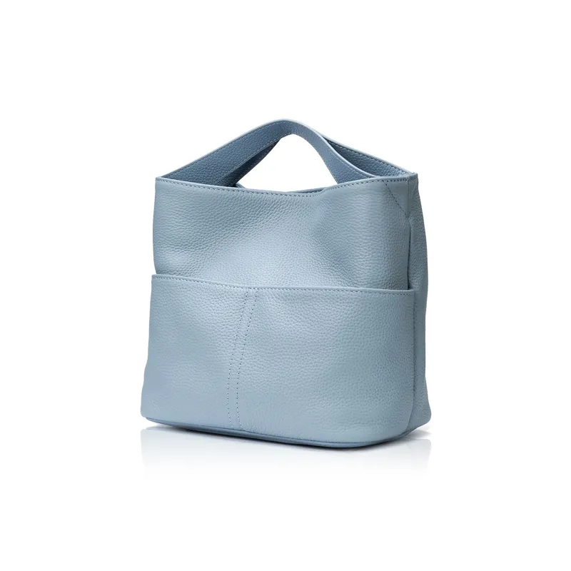 ROBERTA DI CAMERINO Cow Leather Basket Bag Handbag Women's Haze Blue/Elephant Gray-1