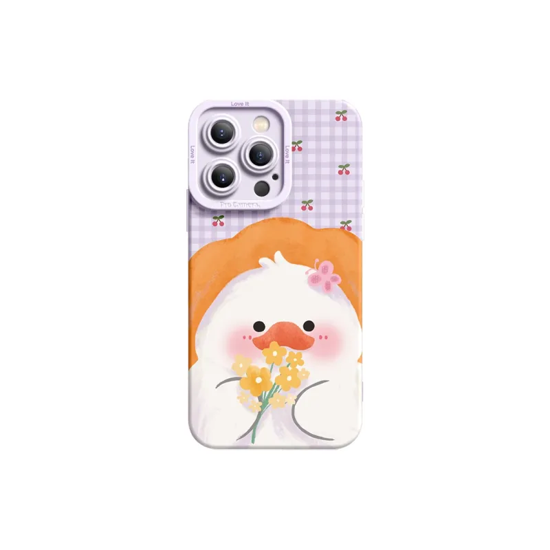 I Create My Art Silicone Material Camping Duck Phone Cases Compatible With Apple 11 16 Collection-6