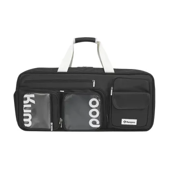 KUMPOO Badminton Racket Bags 2 Pcs Shoulder Bag Black Unisex Individual Shoe Compartment