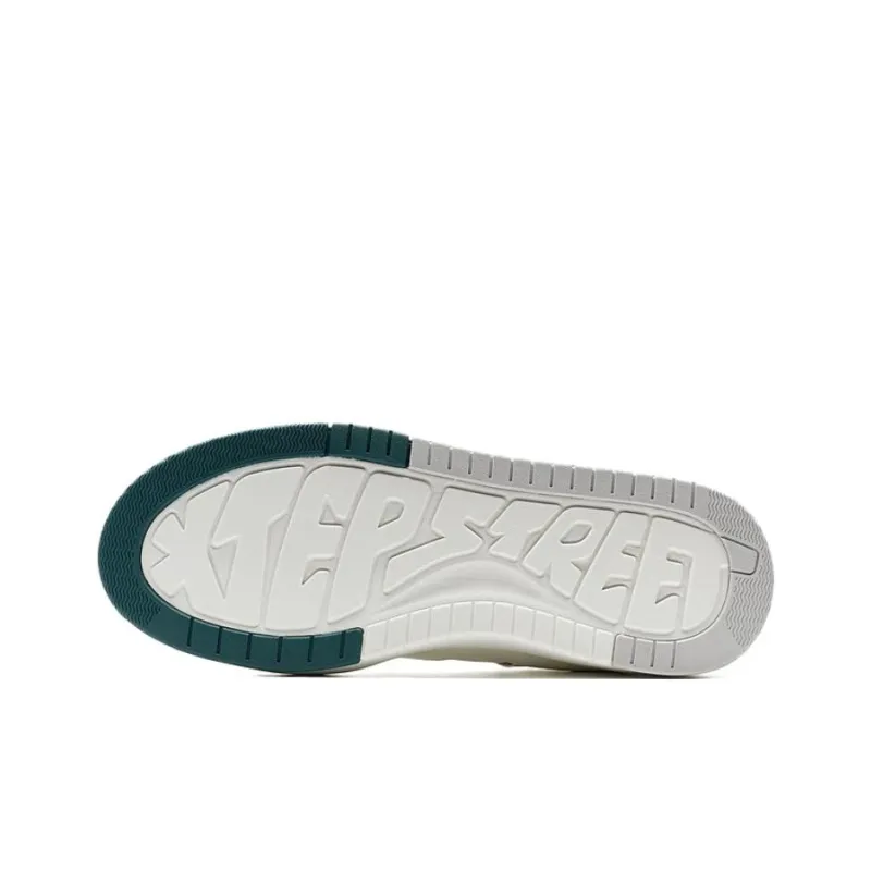 XTEP Anti Slip Wear Resistant Low Top Skateboard Shoes Men's White Green-4