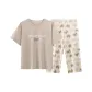 Short-Sleeved Capri Pants