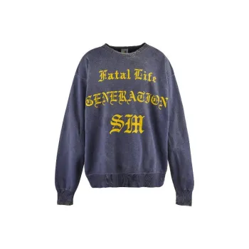SAINT Mxxxxxx Fatal Life Crew neck Cotton Sweatshirt