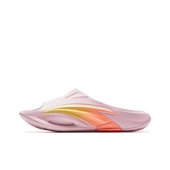 Anta Nitrogen Bubbles Slip Resistant Abrasion Resistant Slide Slippers Men's Pink Yellow Orange