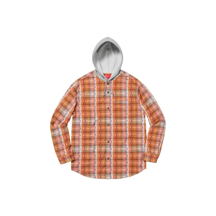 Supreme Hooded Jacquard Flannel Shirt-0