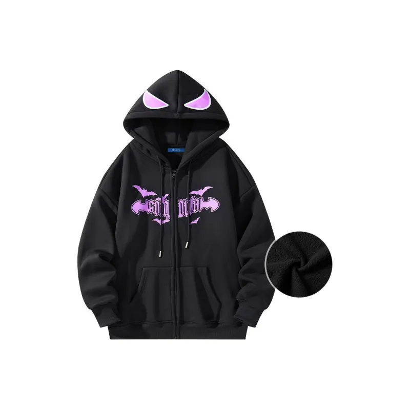 COMOWA Hand Drawn Bats And Gothic Letters Unisex Sweatshirt-16