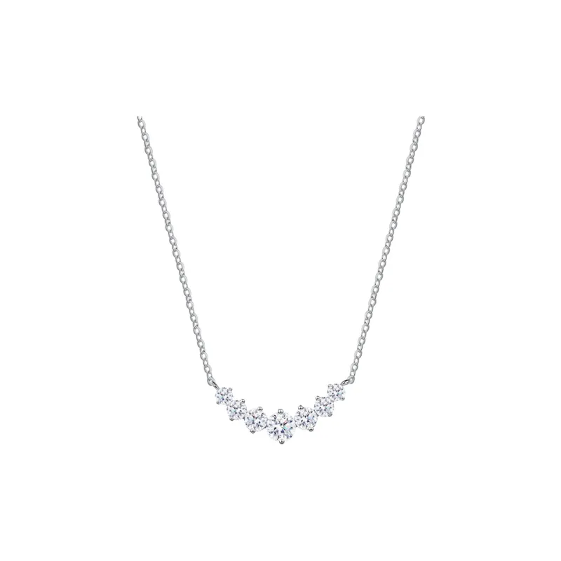 UX Silver With Zircon Necklaces Women's-0