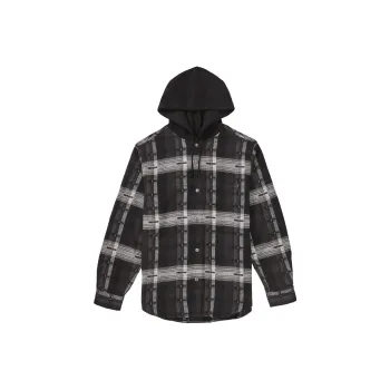 Supreme Hooded Jacquard Flannel Shirt