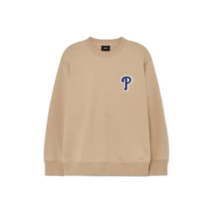 MLB Old Flower Sweatshirts Unisex Light Sand Brown-0