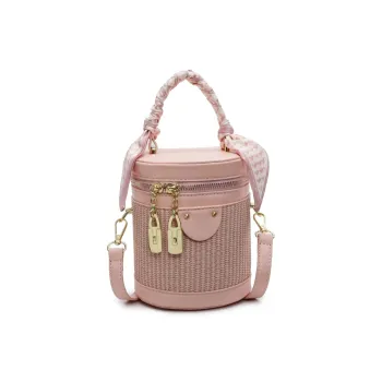 PINK·LAND PU Bucket Bag, Shoulder Bag, Handbag Women's Multicolor