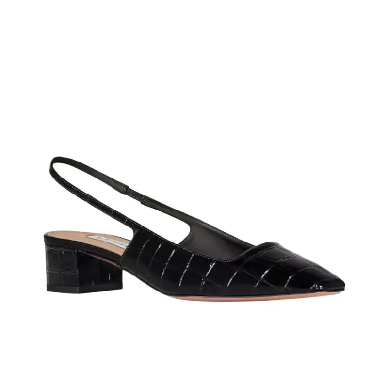 AQUAZZURA Ginza Chunky Heel High Heels 3.5cm Women's Black-2