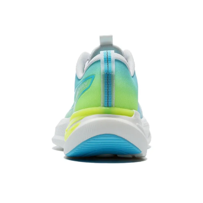 QIAODAN Light Speed 5.0 Cushioned Slip Resistant Breathable Low Top City Commute Running Shoes Men's White Blue-3