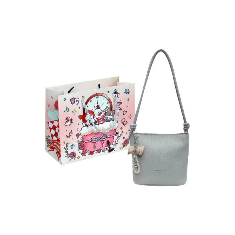 MOM'S HELPER PU Shoulder Bag Regular Women's Ecru/Blue/Pink/Black-4