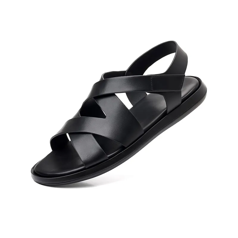 Romon Beach Sandals Men's Black-4