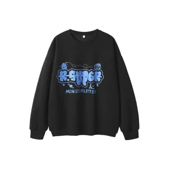 R.super R.super X Monster Letter Co branded Series Sweatshirt Unisex