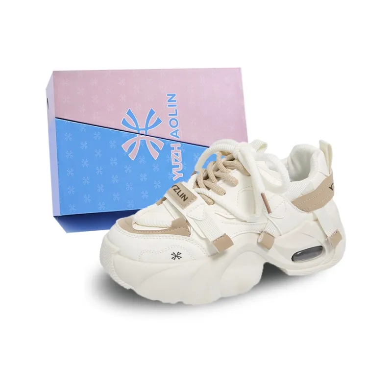 YUZHAOLIN Anti-Slip And Wear-Resistant Height Increasing Low-Top Chunky Sneakers Women's-17