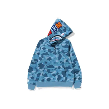 A BATHING APE Honeycomb Camo Shark Full Zip Hoodie