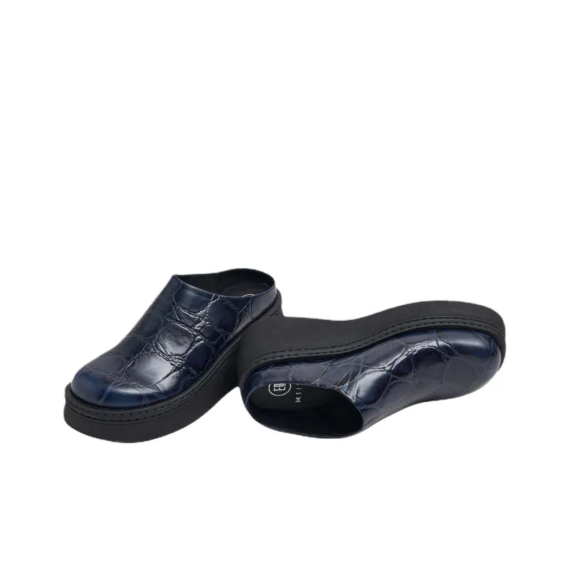 MIISTA Wrap toe Slippers Women's Blue-4