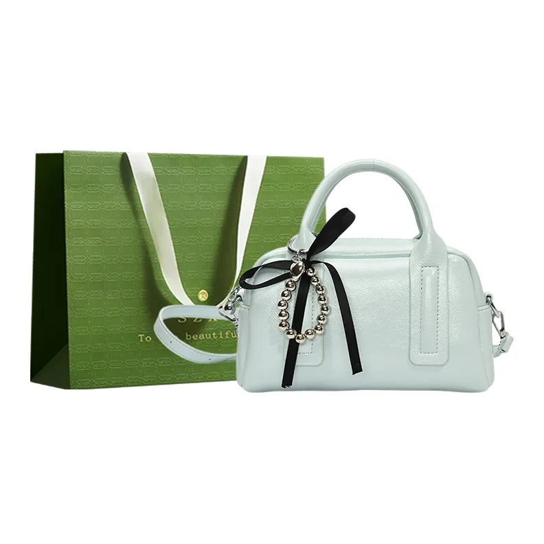 Three Ducklings PU Handbag Regular Women's Ecru/Silver/Black/Pink/Green-16