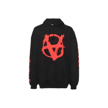Vetements Reverse Anarchy Printed Hoodie