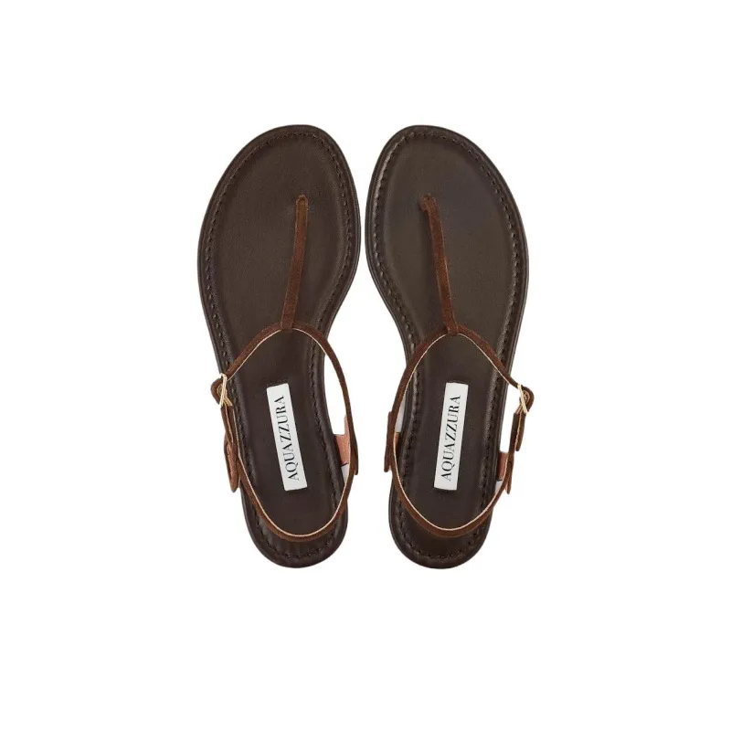 AQUAZZURA Almost Bare Strap Sandals Women's Brown-4