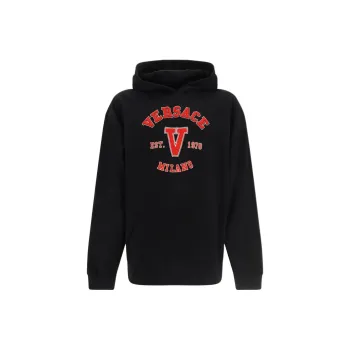 VERSACE Logo Detailed Long Sleeved Hoodie