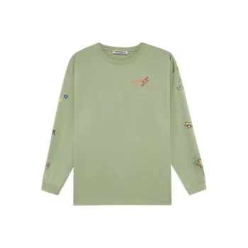 Onitsuka Tiger GRAPHIC LS TEE T Shirt Unisex Green
