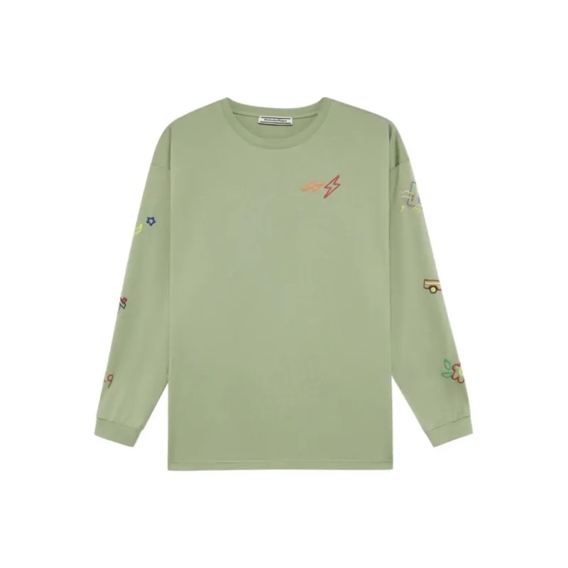 Onitsuka Tiger GRAPHIC LS TEE T Shirt Unisex Green-0
