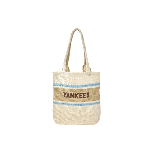 MLB Cellulose Handbag Large Size Women's Natural & Blue & Brown