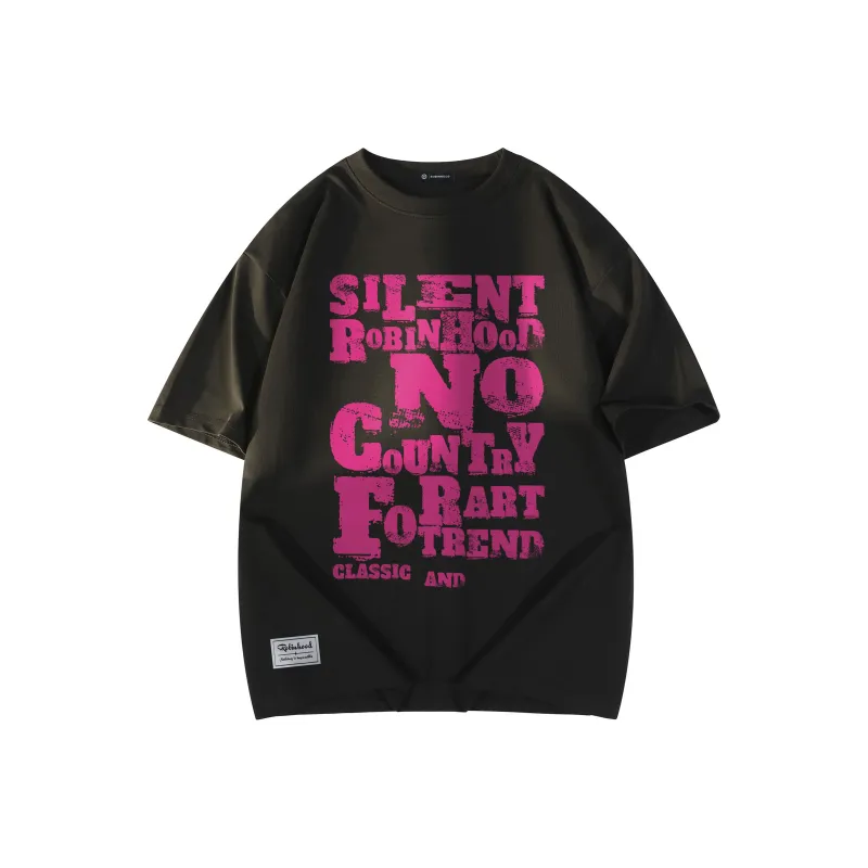 ROBINHOOD T Shirt Unisex Black Pink Text-0