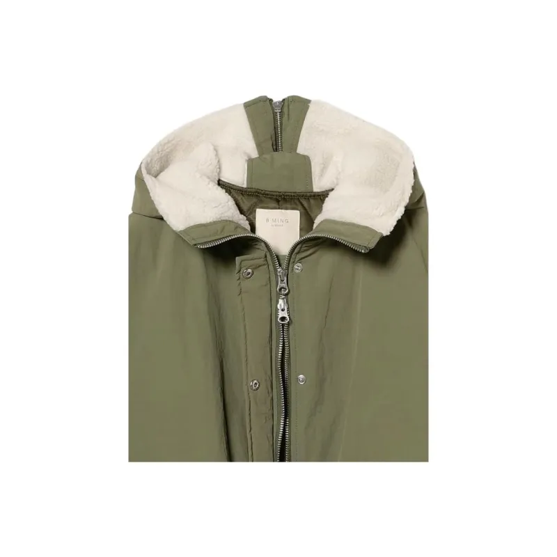 Beams Puffer Jacket Women's Olive Green-4
