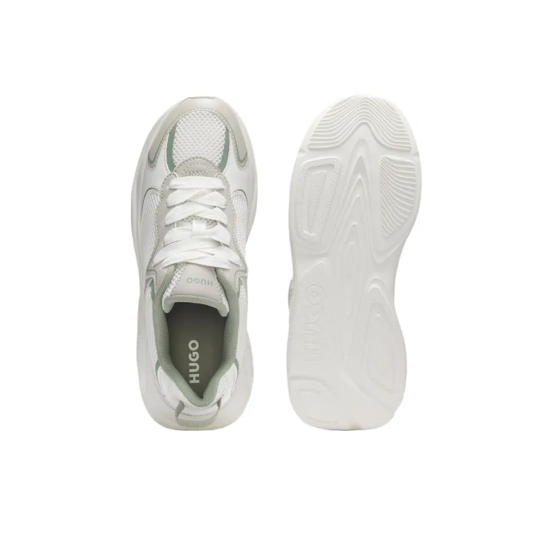 HUGO BOSS Low Top Casual Shoes Women's White Green-3