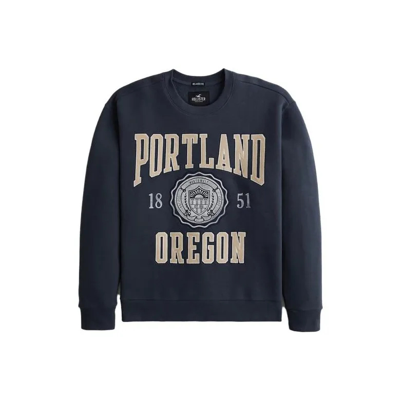 Hollister Sweatshirts Men Marine Blue-0