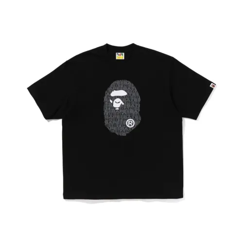 A BATHING APE Lux Sport Pattern Ape Head Relaxed Fit Tee