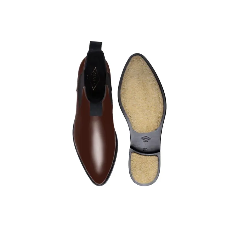 ADIEU PARIS Type192 Short Chelsea Boots Men's Gold Brown-3