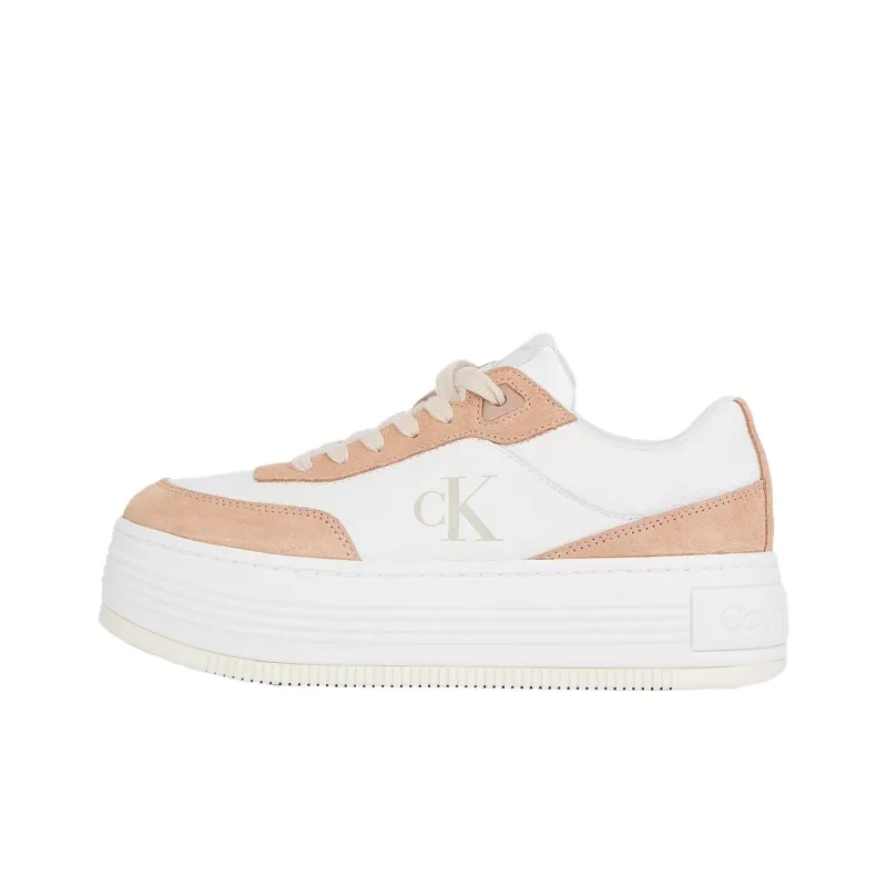 CKJ CALVIN KLEIN JEANS Low Top Skateboard Shoes Women's Nude-0