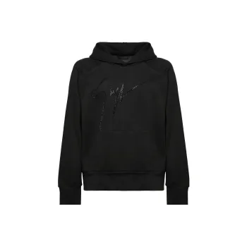 Giuseppe Zanotti Crystal embellished Logo Hoodie