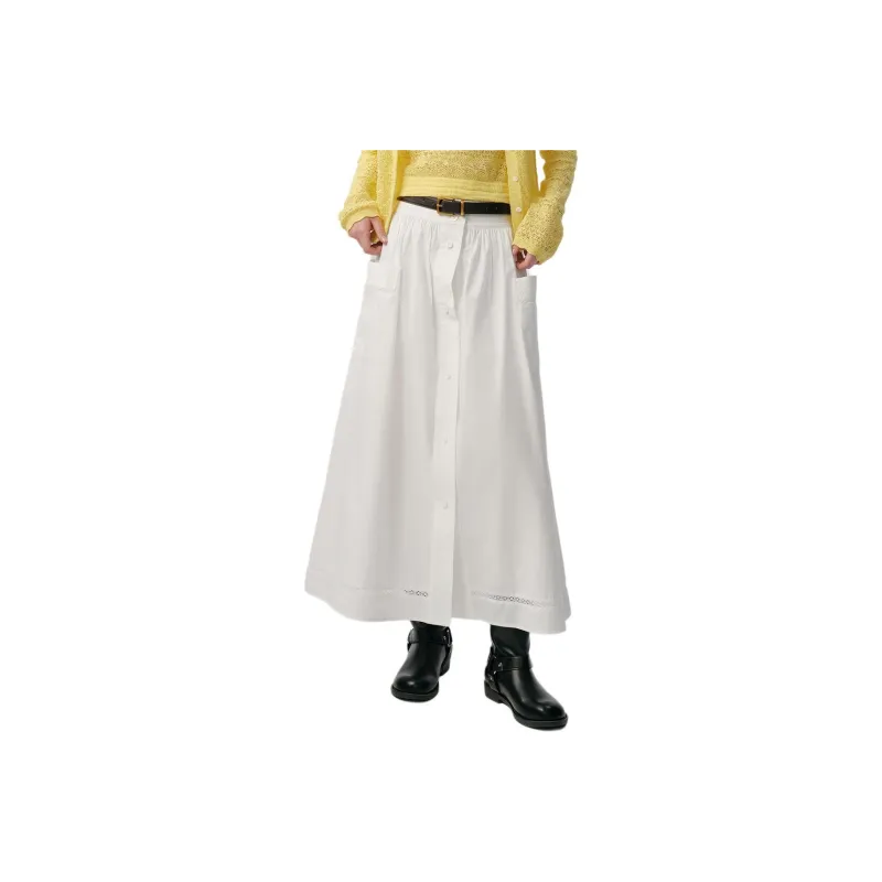 Teenie Weenie Casual Long Skirt Women's White-2