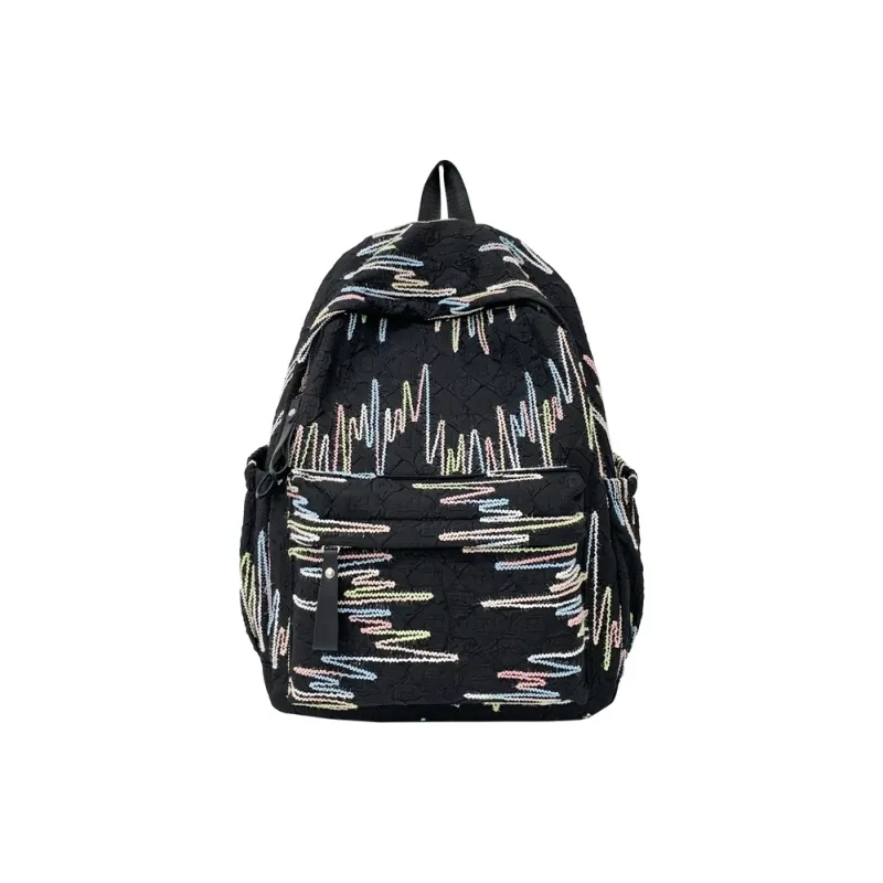 LUVISTRUE Composite Cloth Backpack Women's White/Black/Pink/Yellow-6