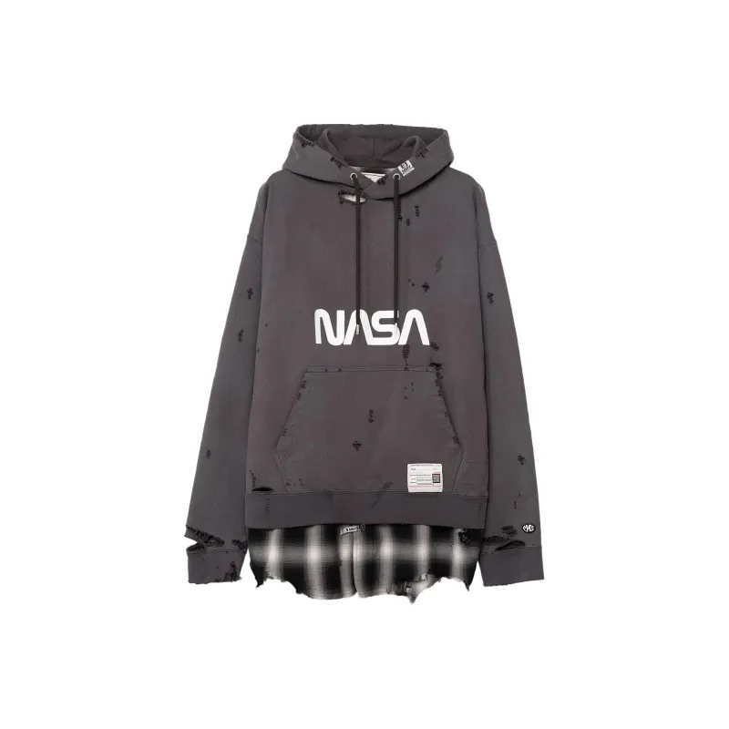 Maison Mihara Yasuhiro NASA print Cotton Hoodie-0