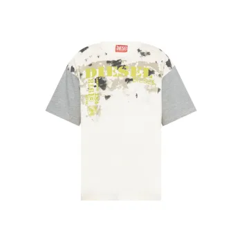 DIESEL Colour Block Dirty Effect T Shirt