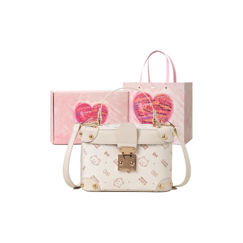 NATTY PU Shoulder Bag, Handbag, Crossbody Bag Women's Pink/Ecru/Brown-7